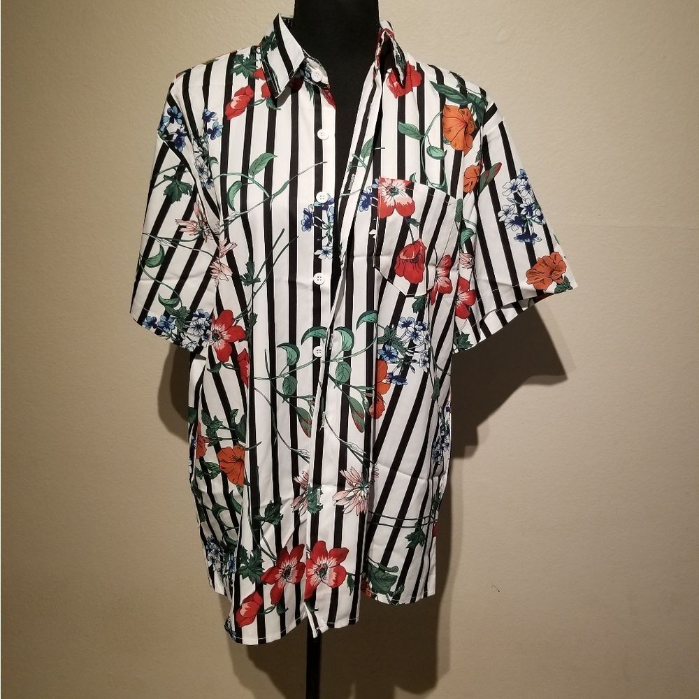 NWT LARS AMADEUS HAWAIIAN SHIRT LARGE VERY NICE b38